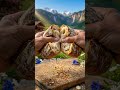 Glacier Water Refrigerator &amp; River Cooking 🏔️💧 | ASMR #shorts  #villagelifeinswitzerland #cooking