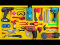 Collection of Repair Tools, Electric Drill, Electric Saw, Hammer With Wriench, Pliers, Hacksaw