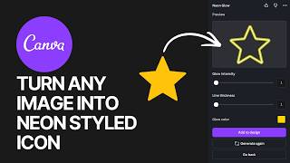 How To Turn Any Image Into Neon Styled Icon In Canva?