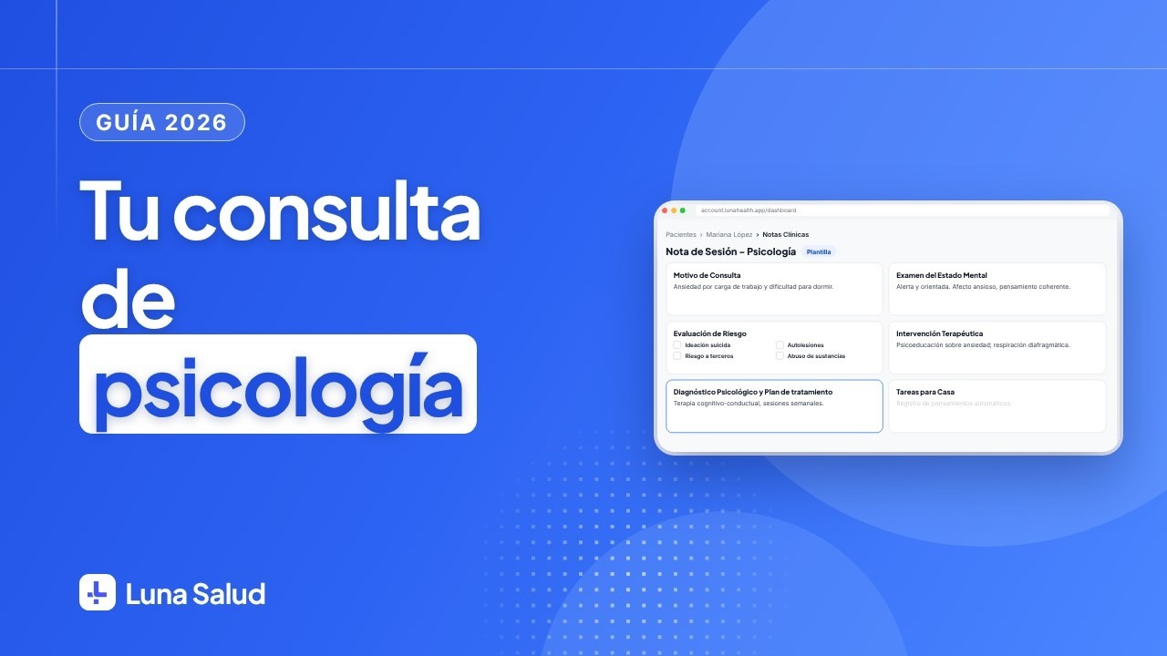Software para psicólogos: agenda, videoconsultas, notas de sesión y cobros