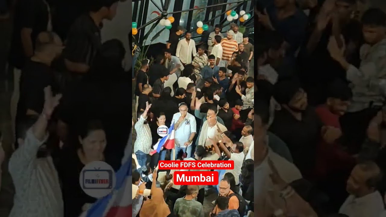 Coolie First Day First Show Celebration in Mumbai 