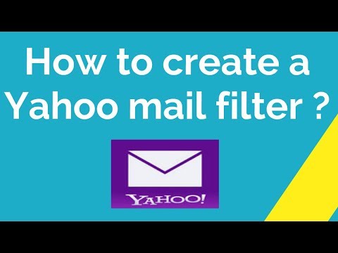 How to create a Yahoo mail filter?