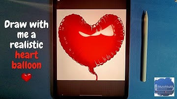 How to Draw a Heart-shaped Balloon in Procreate | Let