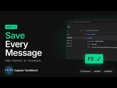 Build an AI Chatbot in Next.js + Firebase Chat History | Part 6