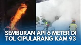 Detikdetik Api Meledak Dari Gas Alam Nyembur Ke Langit Tol Cipularang Purwakarta