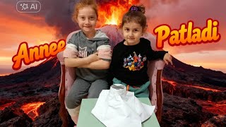 EVDE YANARDAĞ PATLADI 🌋YANARDAĞ DENEDİKEVDE DENEY 🌋