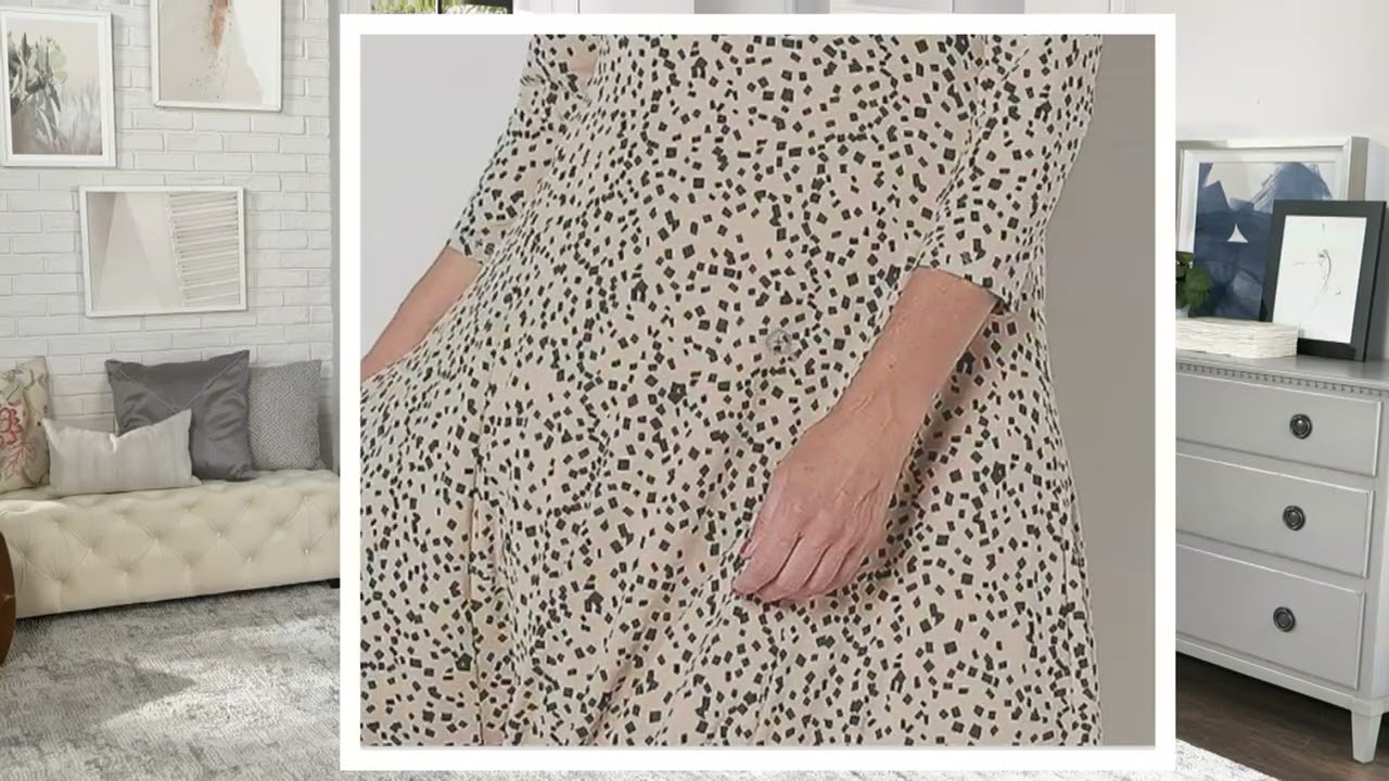 Truth + Style Printed or Solid Knit Bubble Hem Dress on QVC