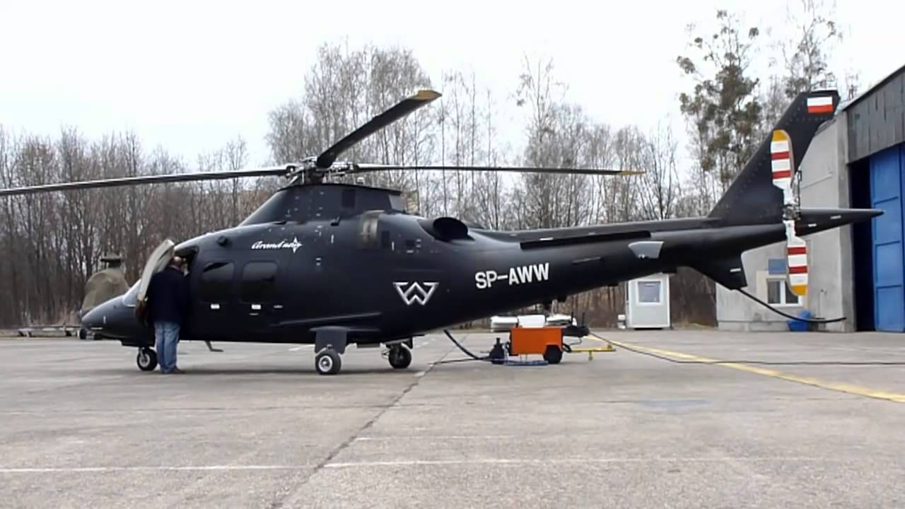 BEAUTIFUL AGUSTA 109 GRAND POWER NEW, COCKPIT, WALK AROUND, START UP