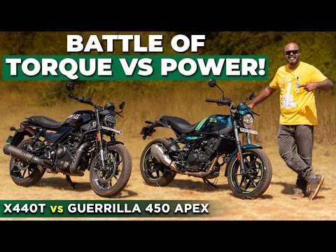 Royal Enfield Guerrilla 450 Apex vs Harley-Davidson X440T: Which One Wins? | Acko Drive