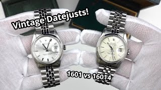Vintage Rolex Datejusts! 1601 vs 16014