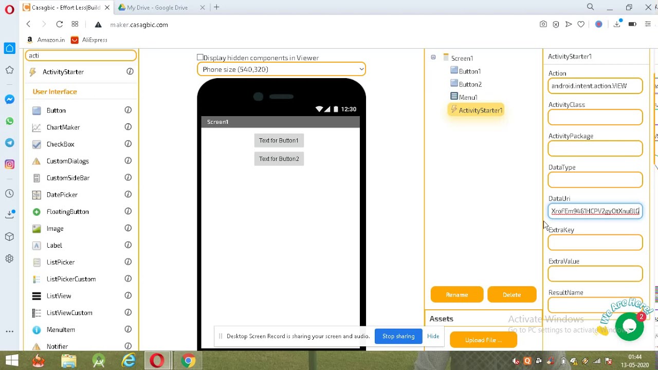 Open a pdf file in casagbic, kodular or thunkable app - YouTube