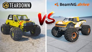Teardown Monster Truck vs BeamNG Drive Monster Truck