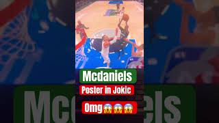 McDaniels poster on Jokic #feedshorts #nba #basketball #tvshow #dunks #sports #minnesota #denver