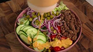 Healthy Burger Bowls with "Big Mac" Style Secret Sauce