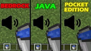 sounds of minecraft JAVA vs BEDROCK vs POCKET EDITION