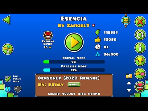 [Mobile] Esencia 9% (3.5 Min Extreme Demon) | Geometry Dash 2.11