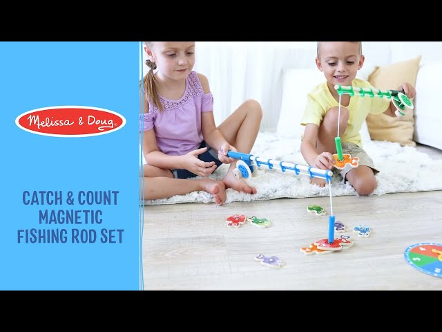 Melissa & Doug Catch & Count Magnetic Fishing Rod Set 