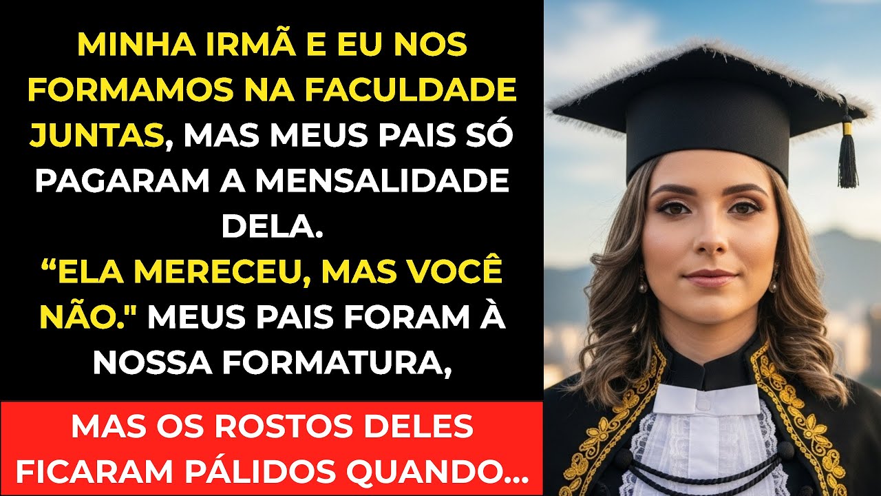 Meus Pais Pagaram a Faculdade da Minha Irmã, mas Não a Minha, na formatura, ficaram pálidos quando..