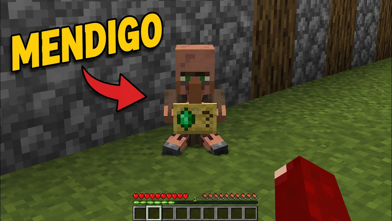 Eu adicionei Morador de Rua no Minecraft e roubei tudo deles