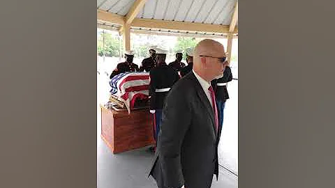 graveside services for Master gunnery Sergeant Cla...