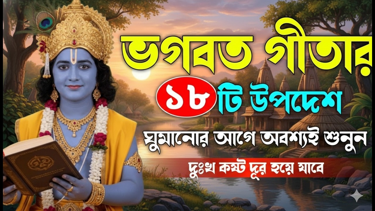 ভগবত গীতার ১৮টি উপদেশ ঘুমানোর আগে অবশ্যই শুনুন দুঃখ কষ্ট দূর হয়ে যাবে ভগবত গীতা  Geeta Gyan studio 