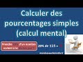 Calculer des pourcentages simples (calcul mental)