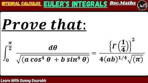 BETA AND GAMMA FUNCTIONS [INTEGRAL CALCULUS]