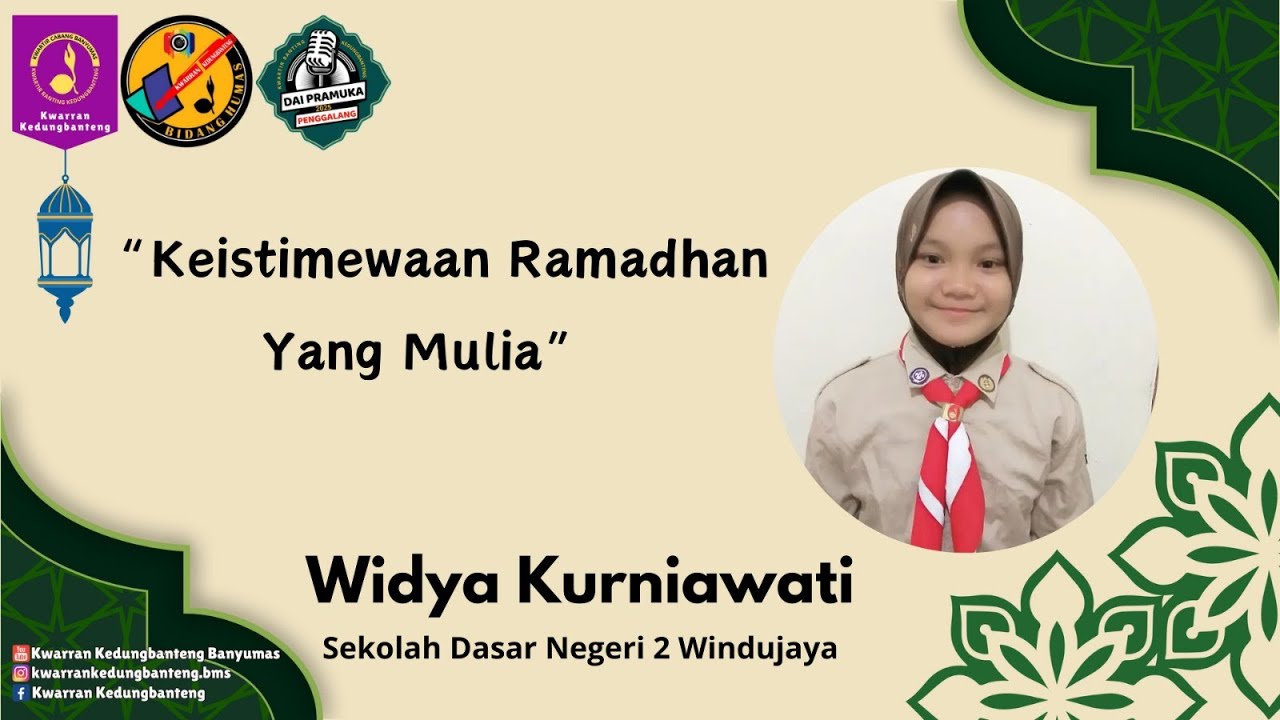 SDN 2 WINDUJAYA || Widya Kurniawati || Lomba Dai Pramuka Penggalang 2025