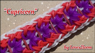 &quot;Capricorn&quot; Rainbow Loom Bracelet Tutorial (5 bars wide)