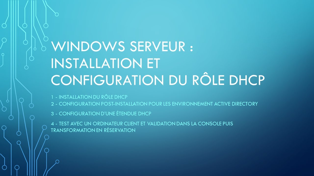 Windows Serveur : installation et configuration du rôle DHCP - YouTube