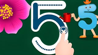 Trace Out Numbers 5 | Counting Numbers For Kids | Counting 1 To 10 | Numbers Song