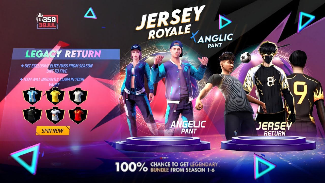 FREE FIRE OB50 ANGELIC PANT RETURN | JERSEY ROYALE RETURN | FREE FIRE NEW EVENT | FF NEW EVENT 