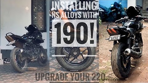 Installing Pulsar NS200 Alloy Wheel with a 190 Section Tire in Pulsar 220