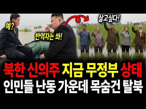 북한 신의주 지역 무정부 상태 인민들 난동 한복판 가운데 목숨건 탈출기!