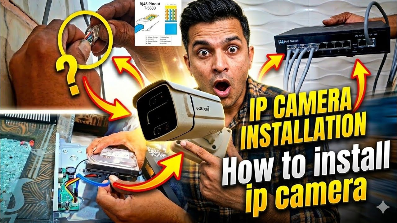 How to install ip camera | Ip camera installation | security camera ...