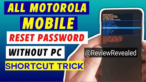 How to bypass pattern lock on motorola phone