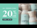 20 off any virtue order 100