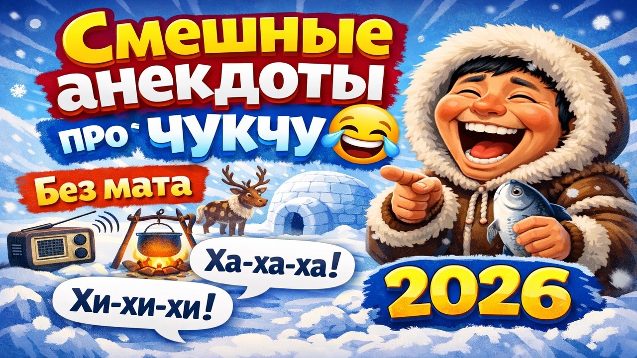 Смешные анекдоты про чукчу 😂 Без мата | 2026