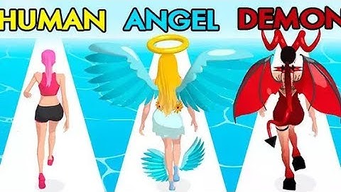 Human👨VS Angel 😇VS Demon😈 Destiny Run 3D |ALL LEVELS|#6 ANDROID/IOS