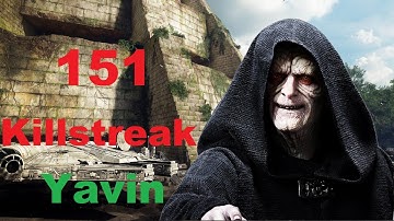 Star Wars Battlefront 2 - MAX LEVEL 1000 Emperor Palpatine 151 Killstreak (Yavin IV)