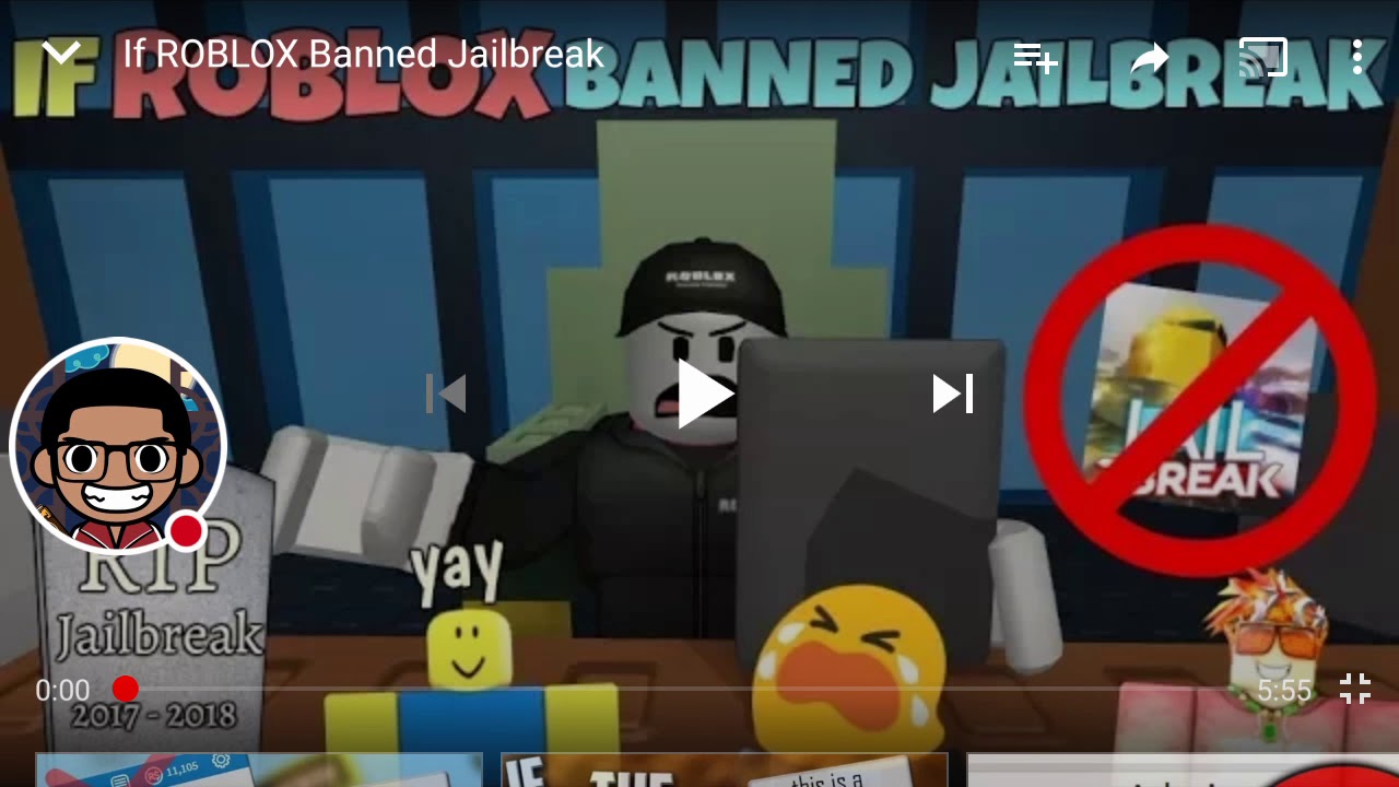 Reaction To If Roblox Banned Jailbreak Youtube