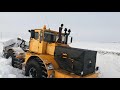 Тракторы К-700А и К-701. Бьем дороги.  Снегозадержание.