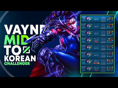 This Korean Player Reached Challenger Playing only Vayne Mid... *INSANE MECHANICS*