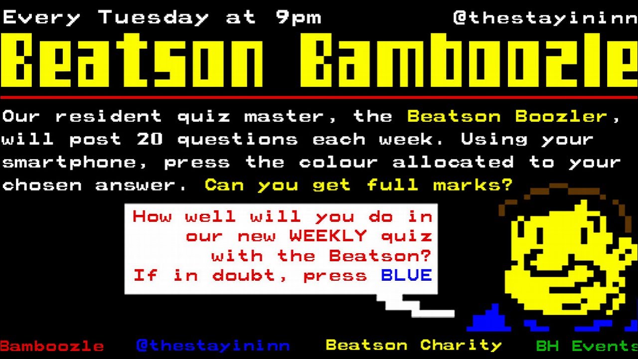 Beatson Bamboozle Quiz 005 YouTube