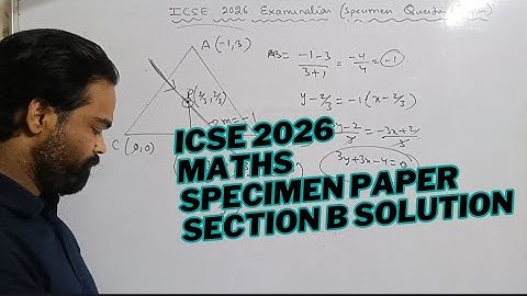 icse maths specimen paper 2026, icse mathematics specimen question paper solution 2025-2026