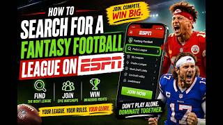 How to search for a Fantasy football league on ESPN