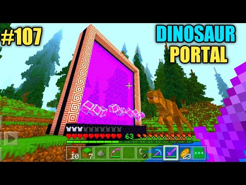 #107 | Minecraft | Destroy Dinosaur Portal With Oggy And Jack | Minecraft Pe | In Hindi | Survival |