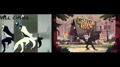 Gravity falls and Negative falls theme song comparison side by side