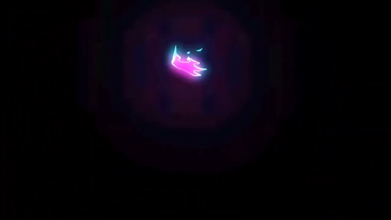 Neon glowing effect animation video