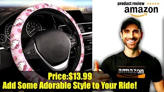Buy Hello Kitty Car Accessories | Pink Kitty Cat Car Accessories Cute Strawberry Steering Wheel